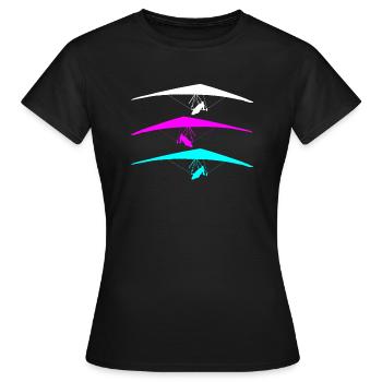 Drachenfliegen Drachenflieger Hängegleiter - Frauen T-Shirt - Schwarz - Vorne - AI Model Female 172 dark (172cm)