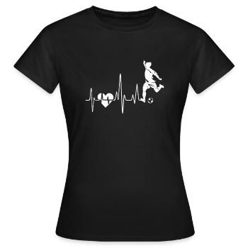 Soccer Soccer Heartbeat - T-shirt Femme - noir - Devant - AI Model Female 172 dark (172cm)