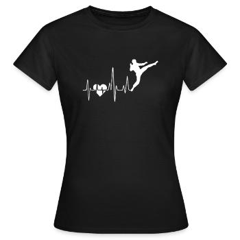 Taekwondo Taekwondo Herzschlag - Frauen T-Shirt - Schwarz - Vorne - AI Model Female 172 dark (172cm)