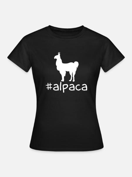 Alpaga Alpaga Hashtag - T-shirt Femme - noir