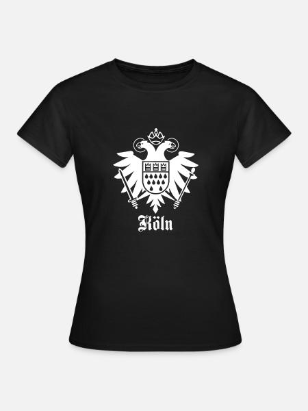 Kölner Adler mit Wappen - Frauen T-Shirt - Schwarz
