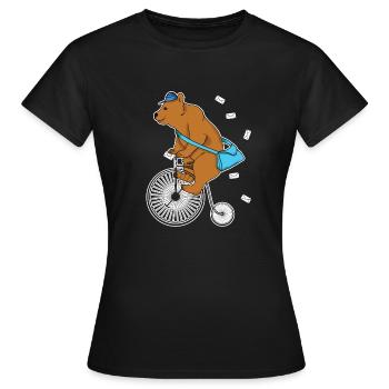 post man - Women's T-Shirt - black - Front - AI Model Female 172 dark (172cm)