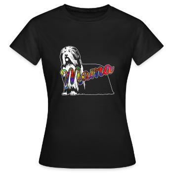 Bearded Collie Bearded Collie Mama - T-shirt Femme - noir - Devant - AI Model Female 172 dark (172cm)