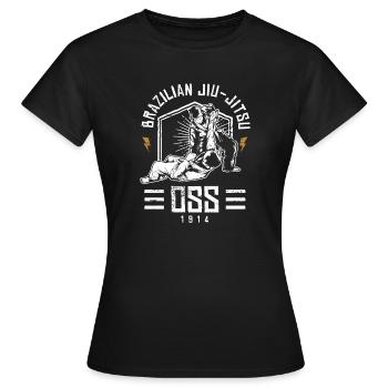 Leglock brasilianische Jiu Jitsu BJJ Geschenk-Design-Idee - Frauen T-Shirt - Schwarz - Vorne - AI Model Female 172 dark (172cm)