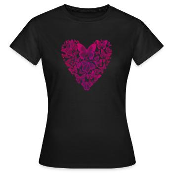 Papillon Papillons Papillon enfants - T-shirt Femme - noir - Devant - AI Model Female 172 dark (172cm)