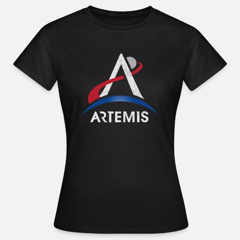 Logo programu Artemis Księżyc Mars Space Nasa Lunar Mi - Koszulka damska - czarny