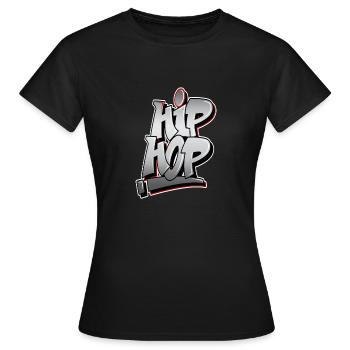 Hip Hop - Women's T-Shirt - black - Front - AI Model Female 172 dark (172cm)