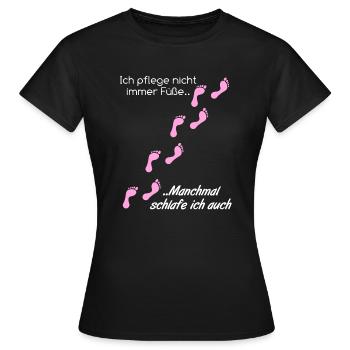 Fußpflege Pediküre Podologe Nagelstudio Geschenk - Frauen T-Shirt - Schwarz - Vorne - AI Model Female 172 dark (172cm)