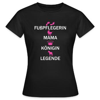 Fußpflegerin Mama Pediküre Nagelstudio Geschenk - Frauen T-Shirt - Schwarz - Vorne - AI Model Female 172 dark (172cm)