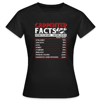 Zimmermann Zimmermann Fakten - Frauen T-Shirt - Schwarz - Vorne - AI Model Female 172 dark (172cm)