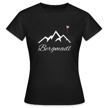 Bergmadl Herz Bergmädchen - Frauen T-Shirt - Schwarz - Vorne - AI Model Female 172 dark (172cm)