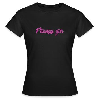 Fitness Girl - Frauen T-Shirt - Schwarz - Vorne - AI Model Female 172 dark (172cm)