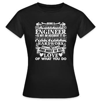 Ingénieur mécanique étant un ingénieur mécanique - T-shirt Femme - noir - Devant - AI Model Female 172 dark (172cm)