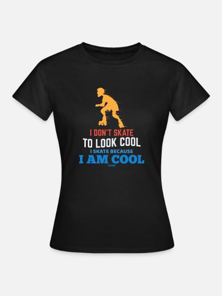 Rollschuhe Rollerblades - Frauen T-Shirt - Schwarz