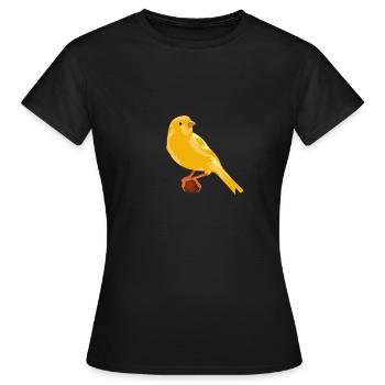 Canari sur branche - T-shirt Femme - noir - Devant - AI Model Female 172 dark (172cm)