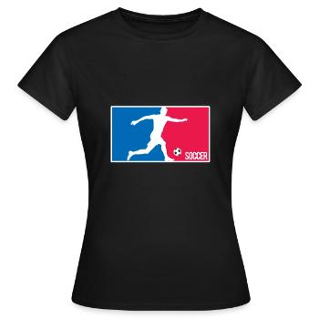 Soccer | Soccer - Women's T-Shirt - black - Front - AI Model Female 172 dark (172cm)