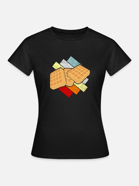 Waffel - Frauen T-Shirt - Schwarz