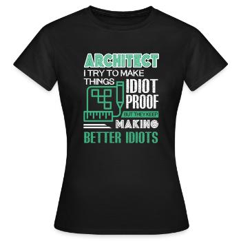 Architecte je suis un architecte - T-shirt Femme - noir - Devant - AI Model Female 172 dark (172cm)