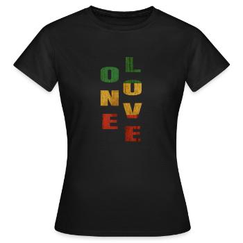 Friedensliebe Rasta Löwe von Juda Art Reggae - Frauen T-Shirt - Schwarz - Vorne - AI Model Female 172 dark (172cm)