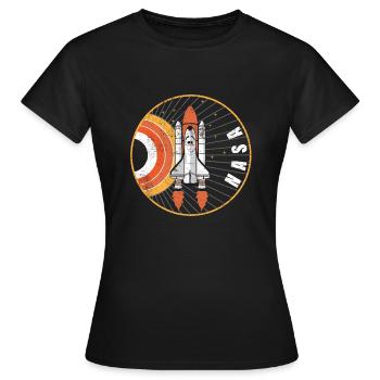 NASA - T-shirt Femme - noir - Devant - AI Model Female 172 dark (172cm)