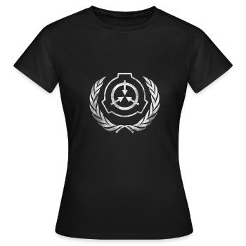 SCP Foundation Crest - Frauen T-Shirt - Schwarz - Vorne - AI Model Female 172 dark (172cm)