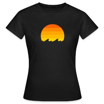 Sonnenuntergang am Meer - Frauen T-Shirt - Schwarz - Vorne - AI Model Female 172 dark (172cm)