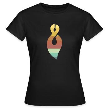 Tatouage tribal maori polynésien - T-shirt Femme - noir - Devant - AI Model Female 172 dark (172cm)