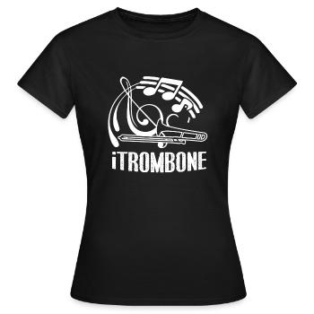 Trombone Trombone drôle - T-shirt Femme - noir - Devant - AI Model Female 172 dark (172cm)