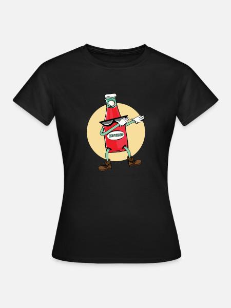 Ketchup Dab Pose Gift Dancing Ketchup Dabbing - T-shirt Femme - noir
