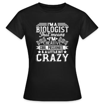 Biologe Ich bin ein cooler Biologe - Frauen T-Shirt - Schwarz - Vorne - AI Model Female 172 dark (172cm)