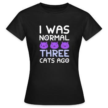 Kat grappig gezegde grappige kat - Vrouwen T-shirt - zwart - Voor - AI Model Female 172 dark (172cm)