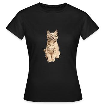 Chat persa chat chats chat - T-shirt Femme - noir - Devant - AI Model Female 172 dark (172cm)