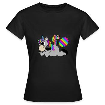péter péter licorne - T-shirt Femme - noir - Devant - AI Model Female 172 dark (172cm)