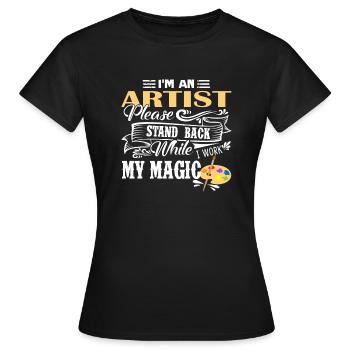Artiste Je suis un artiste - T-shirt Femme - noir - Devant - AI Model Female 172 dark (172cm)