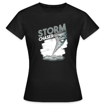Storm Chaser Tornado T-Shirt - T-shirt Femme - noir - Devant - AI Model Female 172 dark (172cm)