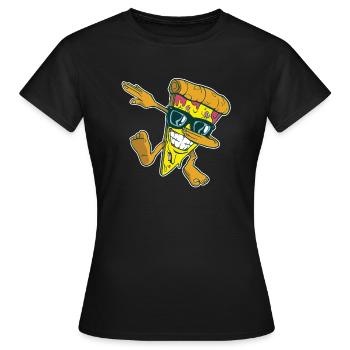 Pizza pizza maker manger pizza drôle de pizza - T-shirt Femme - noir - Devant - AI Model Female 172 dark (172cm)