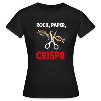 Rock Paper Crispr DNA Life Biology Major Fun Gift - T-shirt Femme - noir - Devant - AI Model Female 172 dark (172cm)