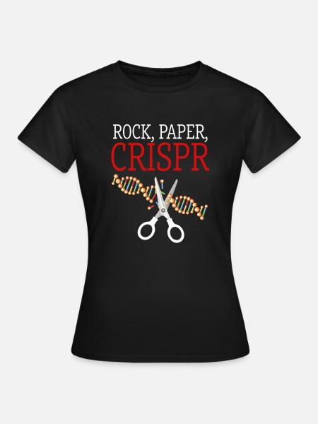 Rock Paper Crispr DNA Biology Study Of Life Fun Gi - T-shirt Femme - noir