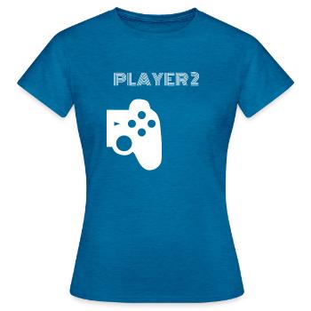 Nerd gamer ne pas niveler le jeu geek gamen femme homme - T-shirt Femme - bleu saphir antique chiné - Devant - AI Model Female 172 dark (172cm)