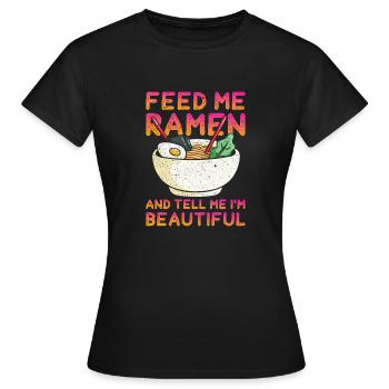 Rame food chopsticks - Women's T-Shirt - black - Front - AI Model Female 172 dark (172cm)