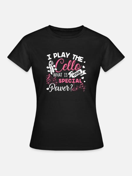Violoncelle Je joue du violoncelle - T-shirt Femme - noir