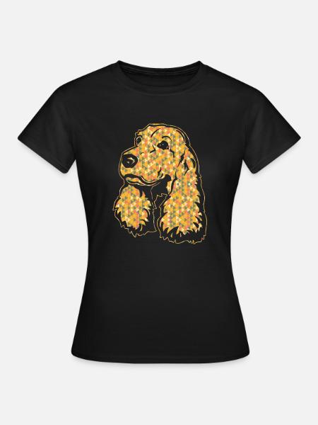 Cocker Spaniel geometrische Hemden - Frauen T-Shirt - Schwarz
