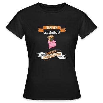 Darf ich Vorstellen Innerer Schweinehund überwinde - Frauen T-Shirt - Schwarz - Vorne - AI Model Female 172 dark (172cm)