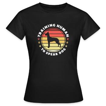 Drôle de chien dresseur de chien école de chien - T-shirt Femme - noir - Devant - AI Model Female 172 dark (172cm)