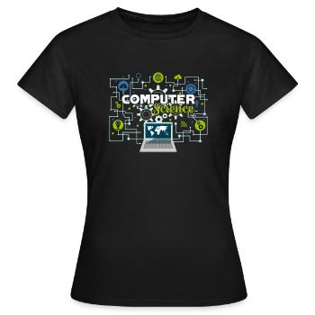 Computer Science Proud Computer Science - Women's T-Shirt - black - Front - AI Model Female 172 dark (172cm)