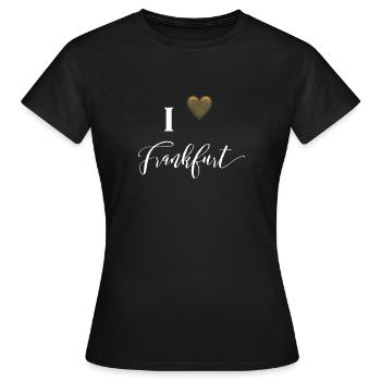 Francfort - T-shirt Femme - noir - Devant - AI Model Female 172 dark (172cm)