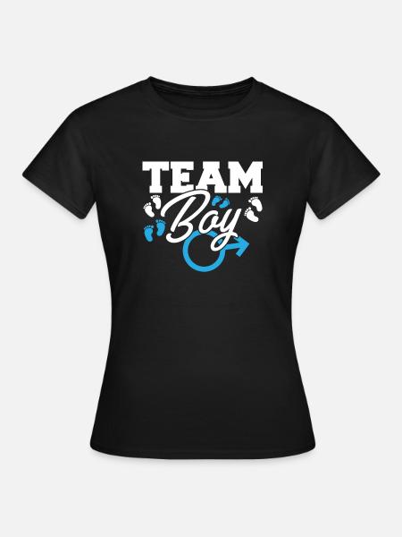 Team Boy Gender Reveal Baby Shower garment - T-shirt Femme - noir