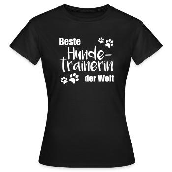 Beste Hundetrainerin Hunde Trainerin Geschenk - Frauen T-Shirt - Schwarz - Vorne - AI Model Female 172 dark (172cm)