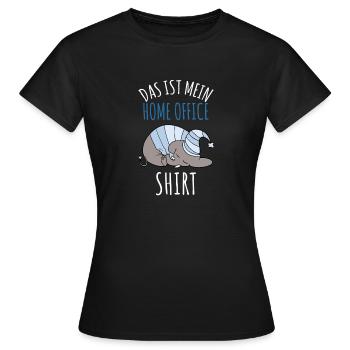 Mein Home Office Shirt Elefant Bürohumor Geschenk - Frauen T-Shirt - Schwarz - Vorne - AI Model Female 172 dark (172cm)