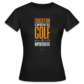 golf golfer golfschläger golfspieler geschenkidee - Frauen T-Shirt - Schwarz - Vorne - AI Model Female 172 dark (172cm)